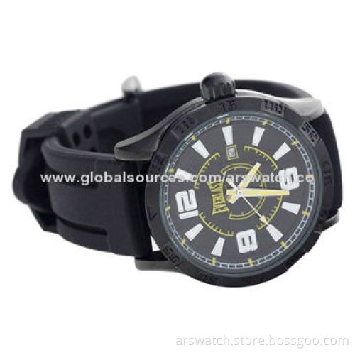 New Men's Sports Watch, 30 Meters Waterproof, Japan Quartz Movement, Silicone Strap